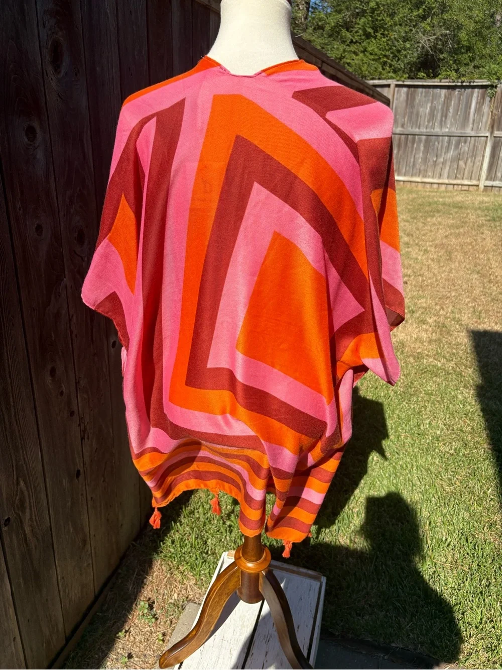 Do Something In Love Pink & Orange Striped Kimono Wrap